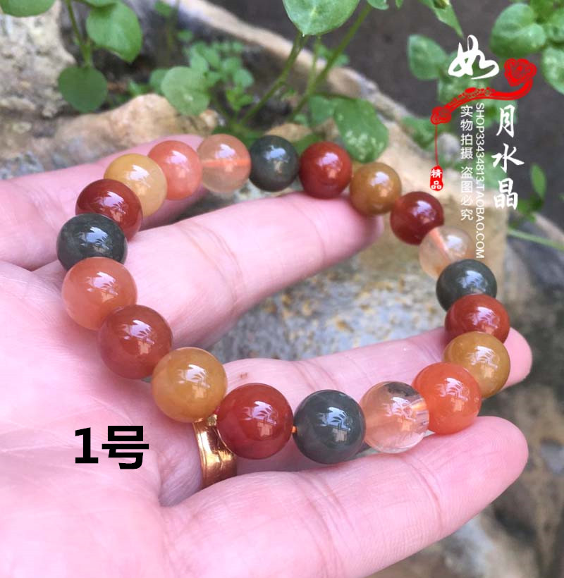 天然水晶福禄寿糖果色手链