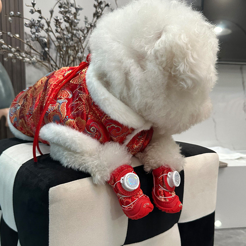 新年款唐装红色狗鞋子软底纽扣防滑加厚泰迪比熊小狗鞋小型犬狗鞋,宠物/宠物食品及用品,宠物鞋子,淘宝优惠券,粉丝福利购,淘宝优惠卷