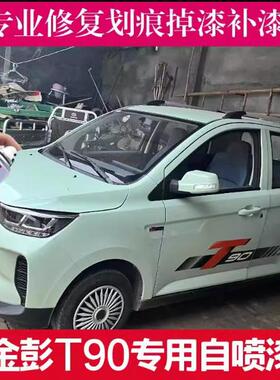 金彭T90贵族白色专用补漆手喷漆蓝色金属车漆划痕修复补漆笔套装