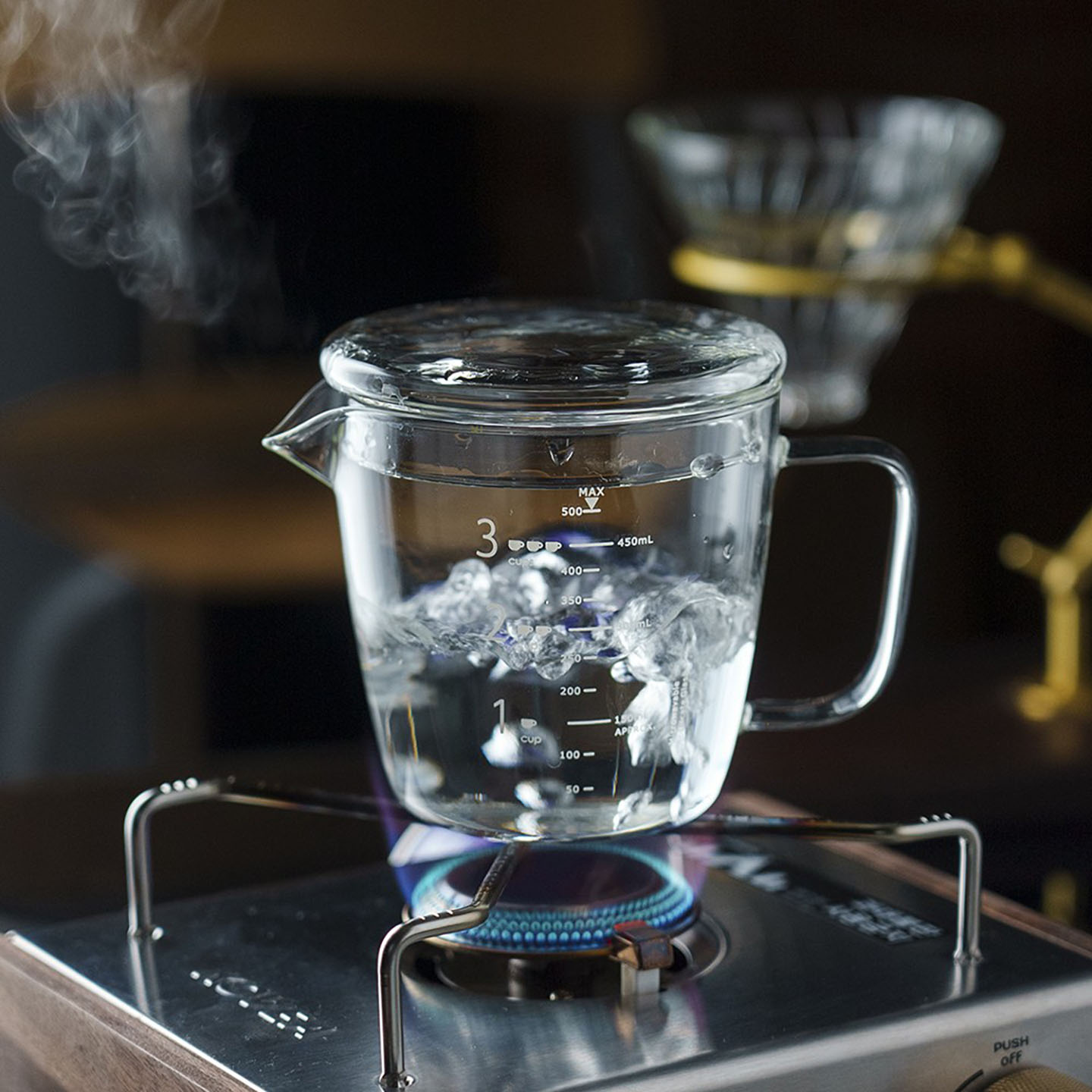 一屋窑带刻度量杯耐热玻璃微波炉