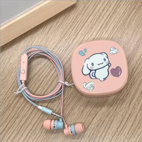 有线耳机入耳式高音质适用圆孔手机3.5mm女生可爱带麦通话耳塞