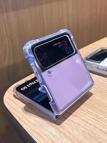 适用于三星zflip4手机壳硅胶手机壳三星折叠ZFlip4全包透明保护套防摔软壳