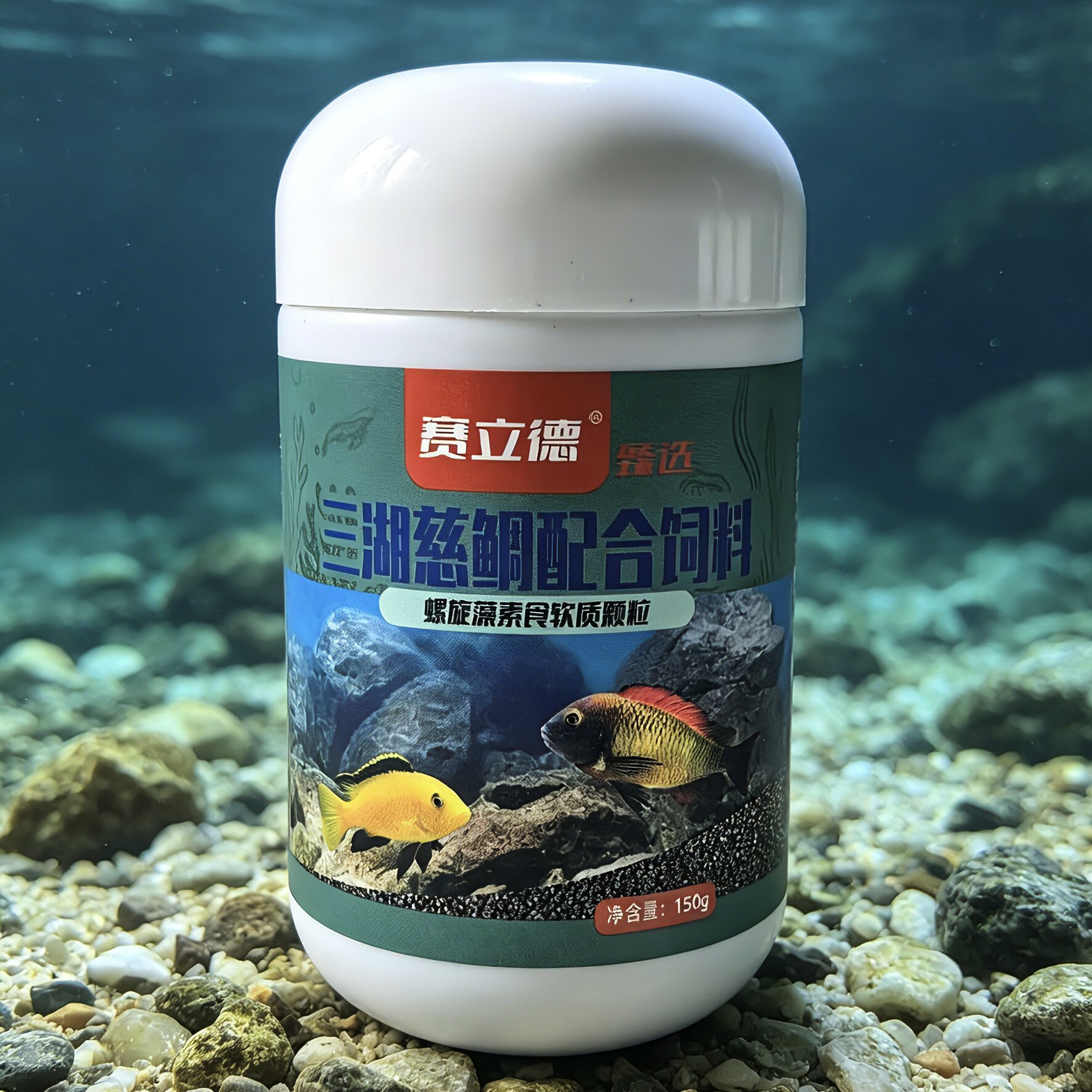 正品赛立德三湖慈鲷鱼饲料螺旋藻素食软粮小颗粒蝴蝶岩栖龙王素食