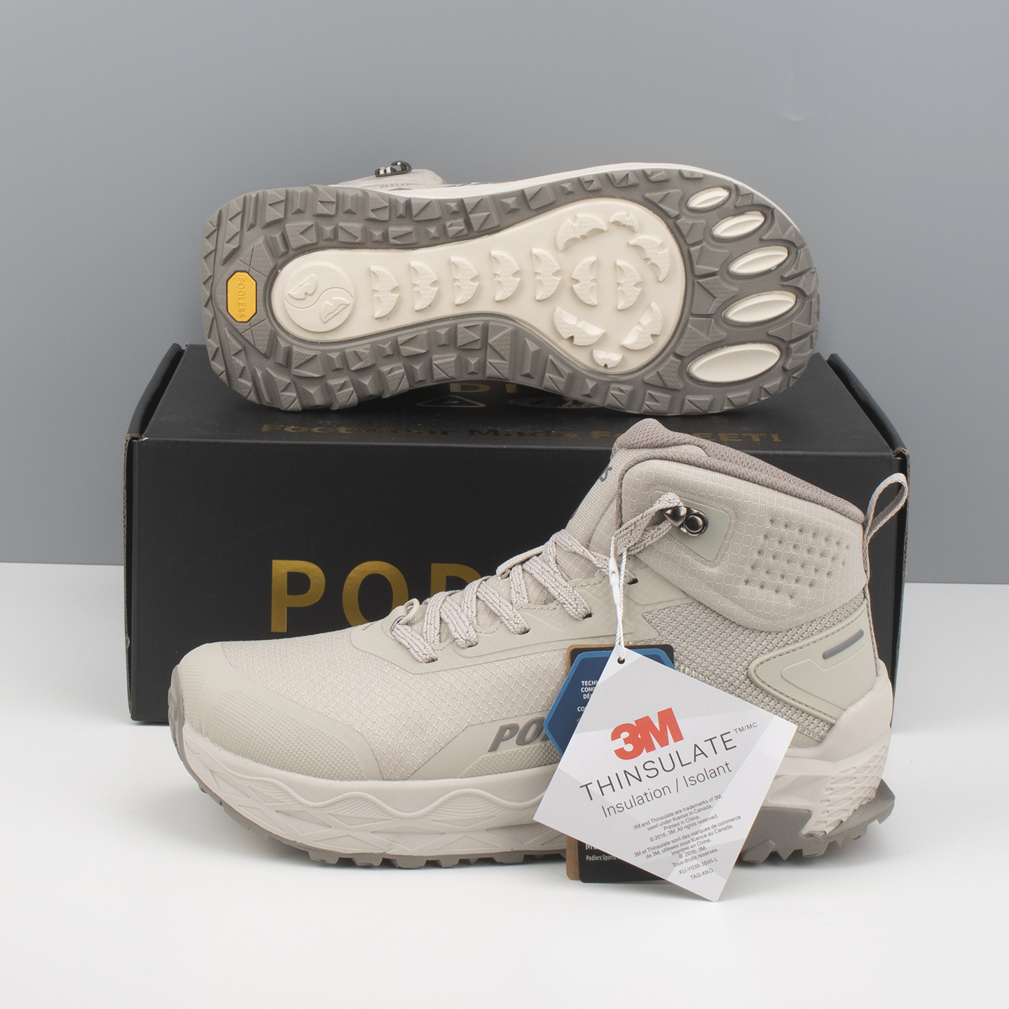 冬季宽楦宽头PODLERS新雪丽棉鞋加绒保暖防寒户外徒步雪地靴男女