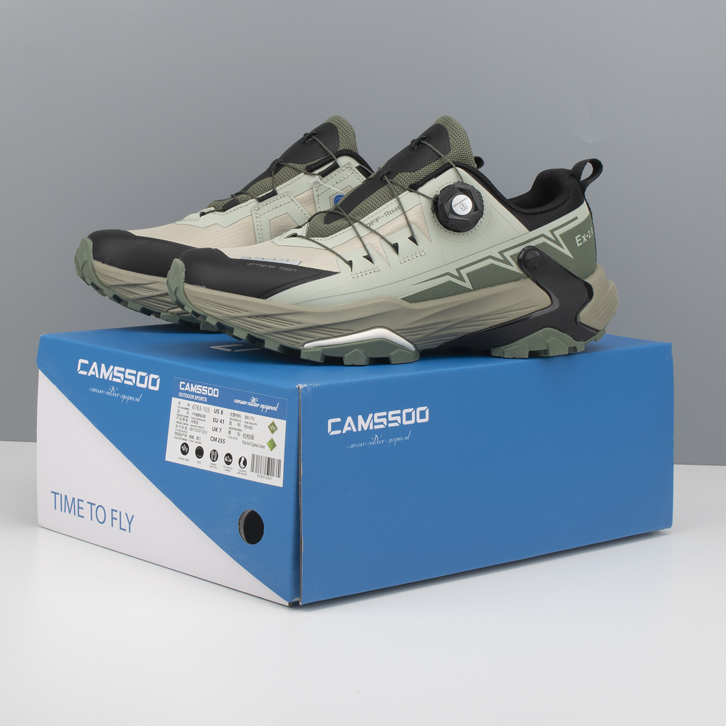 Camssoo正品2025秋冬新款防泼水防滑户外爬山登山徒步越野跑鞋男