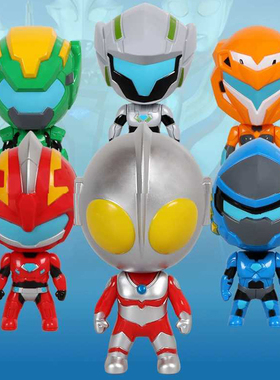 大得奥特曼力量钢铁飞龙2一体Q版变形公仔蛋蛋礼盒装男孩玩具礼品