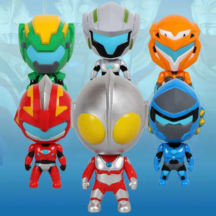 大得奥特曼力量钢铁飞龙2一体Q版变形公仔蛋蛋礼盒装男孩玩具礼品