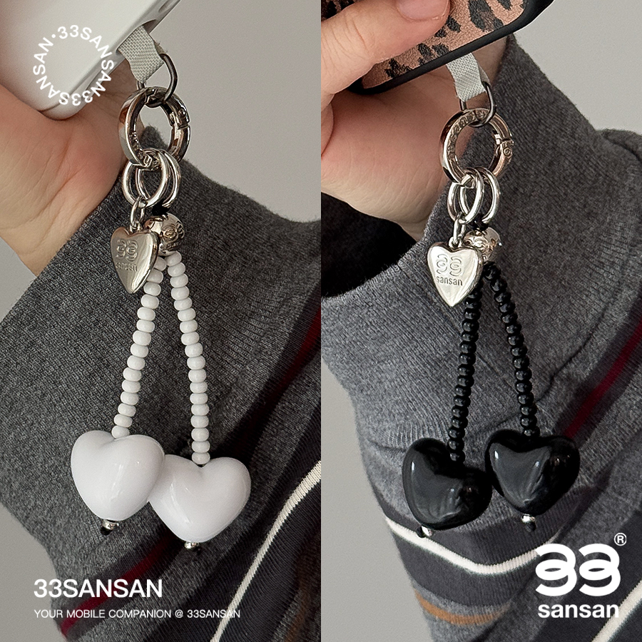 进口米珠简约干净百搭手机挂件