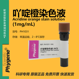 吖啶橙染色液 AO染色液 (1mg/mL) 核酸染料 [PH1031 PHYGENE]