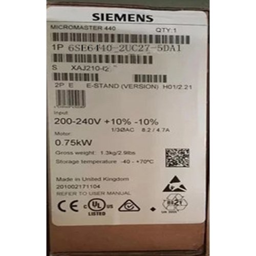 西门子6SE6440-2UC27-5DA1全新通用变频器7.5KW 220V无内置滤波器