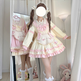 新品-兔兔奴仆-原创少女甜美可爱秋冬Lolita裙子洛丽塔连衣裙