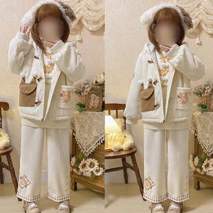 【断码福利】松鼠橡果  三色软妹棉服秋冬外套可爱面包服大衣