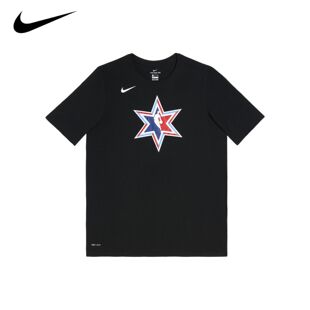 Nike耐克青少年 联名款NBA全明星赛Dri-Fit印花学生速干运动短袖