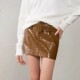 新款 EAM STUDIO2026年春季 复古风摩登鳄鱼纹腰带pu皮短裙半身裙女