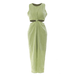 EAM 纯欲高级感显瘦背心长裙子 STUDIO度假风吊带露腰连衣裙女夏装