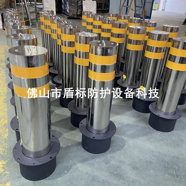 法院大门口安装移动不锈钢车档 固定挡车柱 成品加厚防撞柱路障