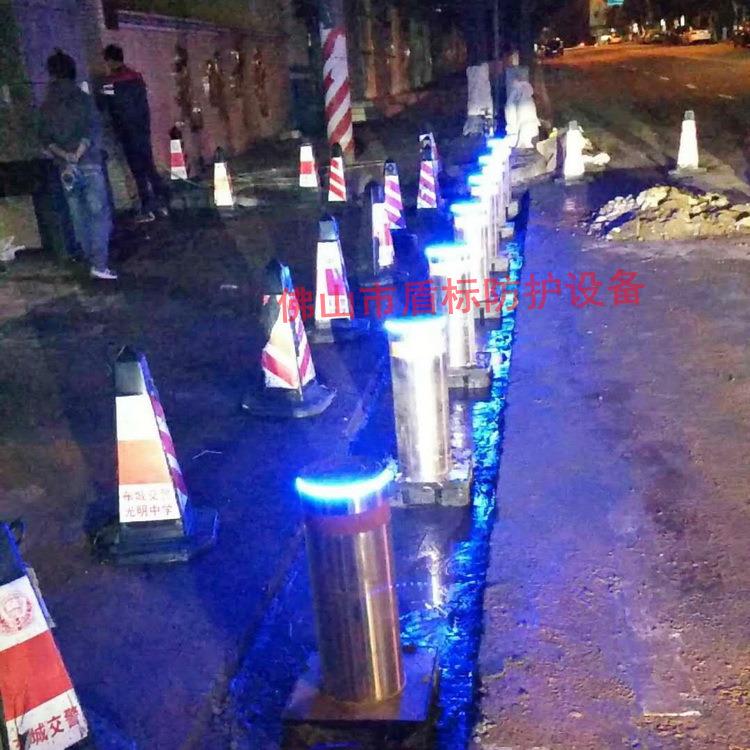 手动升降挡车柱 不锈钢液压伸缩路桩 遥控升降路桩半自动升降路桩
