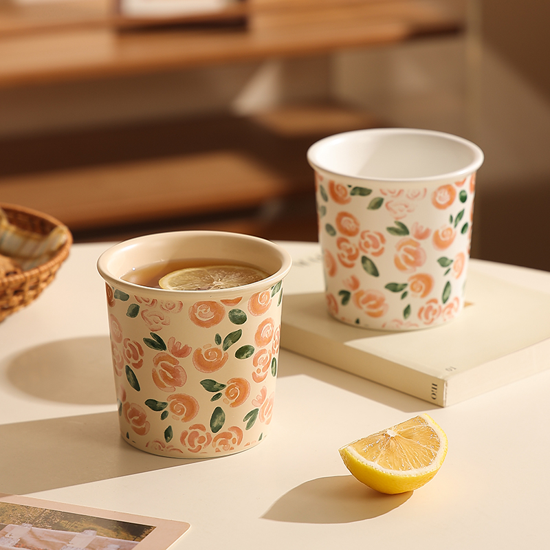 复古杯子陶瓷小众咖啡手握杯