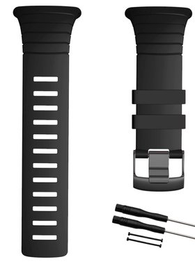 SUUNTO颂拓core核心原装橡胶表带松拓硅胶表带全黑深黑铝全系列