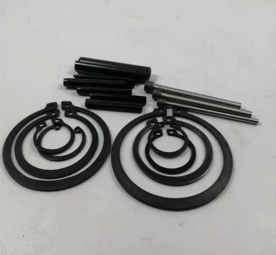 轴用外卡黑色挡圈卡簧卡环不锈钢弹性销圆柱开口空心销轴孔定位销