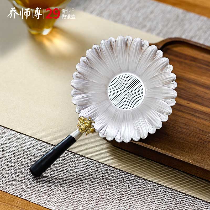 纯银茶漏茶滤过滤茶叶图片