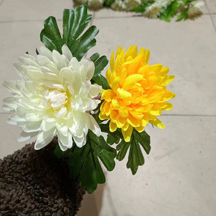 鑫鹏殡葬用品 单支菊花 仿真菊 菊花支 菊花 围观祭台装饰 用品厂