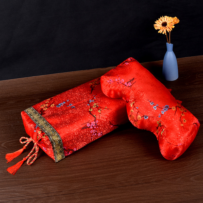 寿枕男女头脚枕黄帝枕稻谷壳荞麦枕头枕脚蹬寿衣全套殡葬用品白事