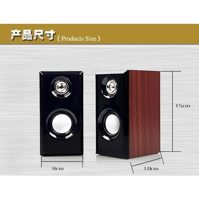 厂家木质JT042小音箱 新款重低音音箱 USB木质音响音箱厂家