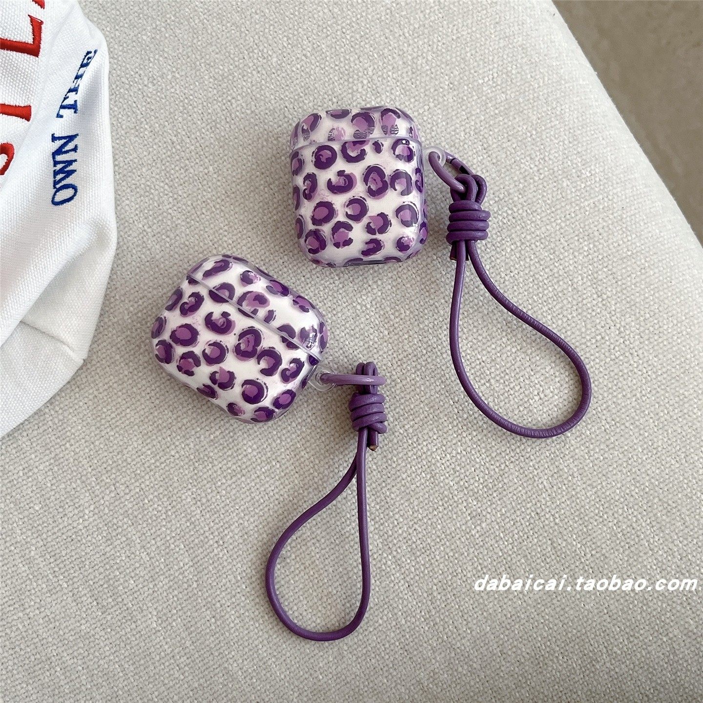 甜酷辣妹紫色豹纹适用airpods pro2耳机套无线蓝牙苹果airpods1/2代软壳pro新款3/4代防摔保护套个性韩系ins,3C数码配件,耳机保护套,淘宝优惠券,粉丝福利购,淘宝优惠卷