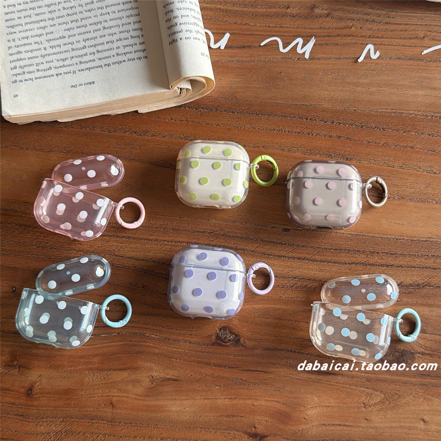 ins清新简约波点适用airpods4耳机套pro3新款airpodspro2保护套3代苹果无线蓝牙耳机壳二三代airpods1/2透明
