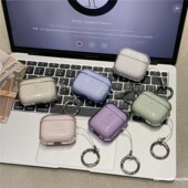 简约纯色透明适用airpods3耳机套4代男女pro二代airpodspro2保护套新款 苹果无线蓝牙三代airpodspro3防摔情侣