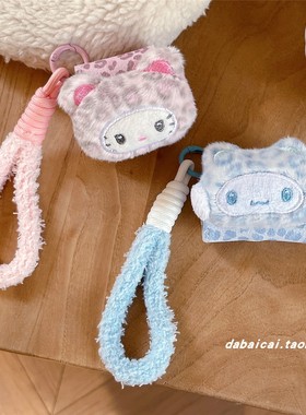 ins韩系皮质豹纹猫咪适用airpods4耳机套pro3新款airpodspro2保护套3代苹果无线蓝牙耳机壳二三代airpods1/2