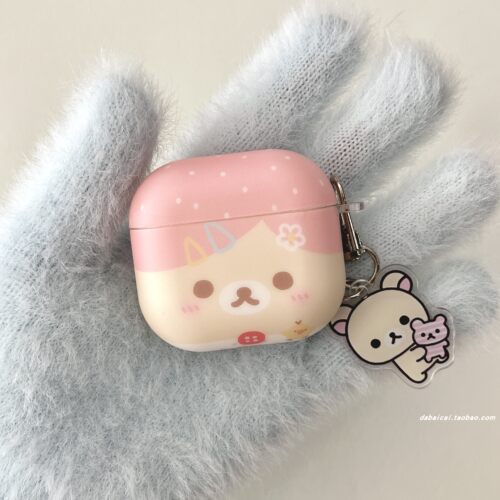 ins可爱粉色小熊适用airpods5耳机套pro3新款airpodspro2耳机保护壳4苹果3代无线蓝牙耳机壳保护套韩系1/2女