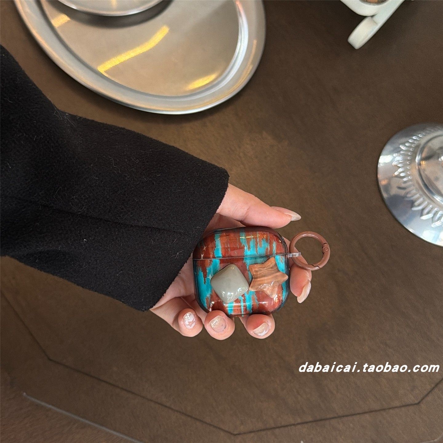 ins不规则撞色宝石适用airpods pro3耳机套4代无线蓝牙苹果airpods1/2代软壳pro新款3代pro2防摔保护套韩系女,3C数码配件,耳机保护套,淘宝优惠券,粉丝福利购,淘宝优惠卷