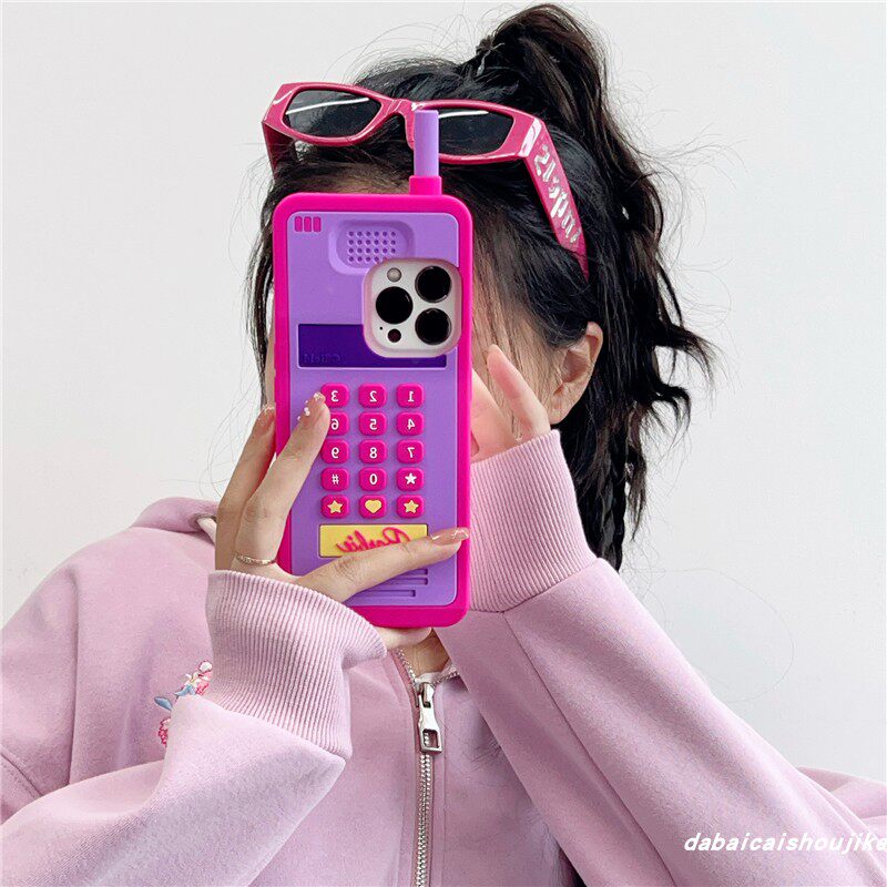 立体硅胶大哥大适用苹果15手机壳iphone14promax新款13女11全包防摔12pro网红13pro软胶12少女心15创意保护套
