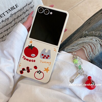 三星zflip7/6手机壳番茄磁吸趣味