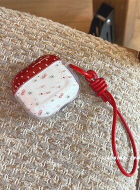 ins风撞色蝴蝶结翅膀适用airpods4耳机套pro3新款airpodspro2保护套3代苹果无线蓝牙耳机壳二三代airpods1/2