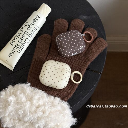 airpods4耳机套韩系简约撞色波点