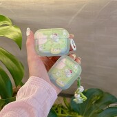 3代防摔保护套女可爱 2代绿色清新pro新款 春游河边野餐猫咪适用airpods pro2苹果4代无线蓝牙耳机套airpods1