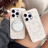 ins甜酷雪花星星磁吸支架适用苹果17手机壳iphone16promax新款 15少女心13全包防摔17pro网红14pro韩系高级感