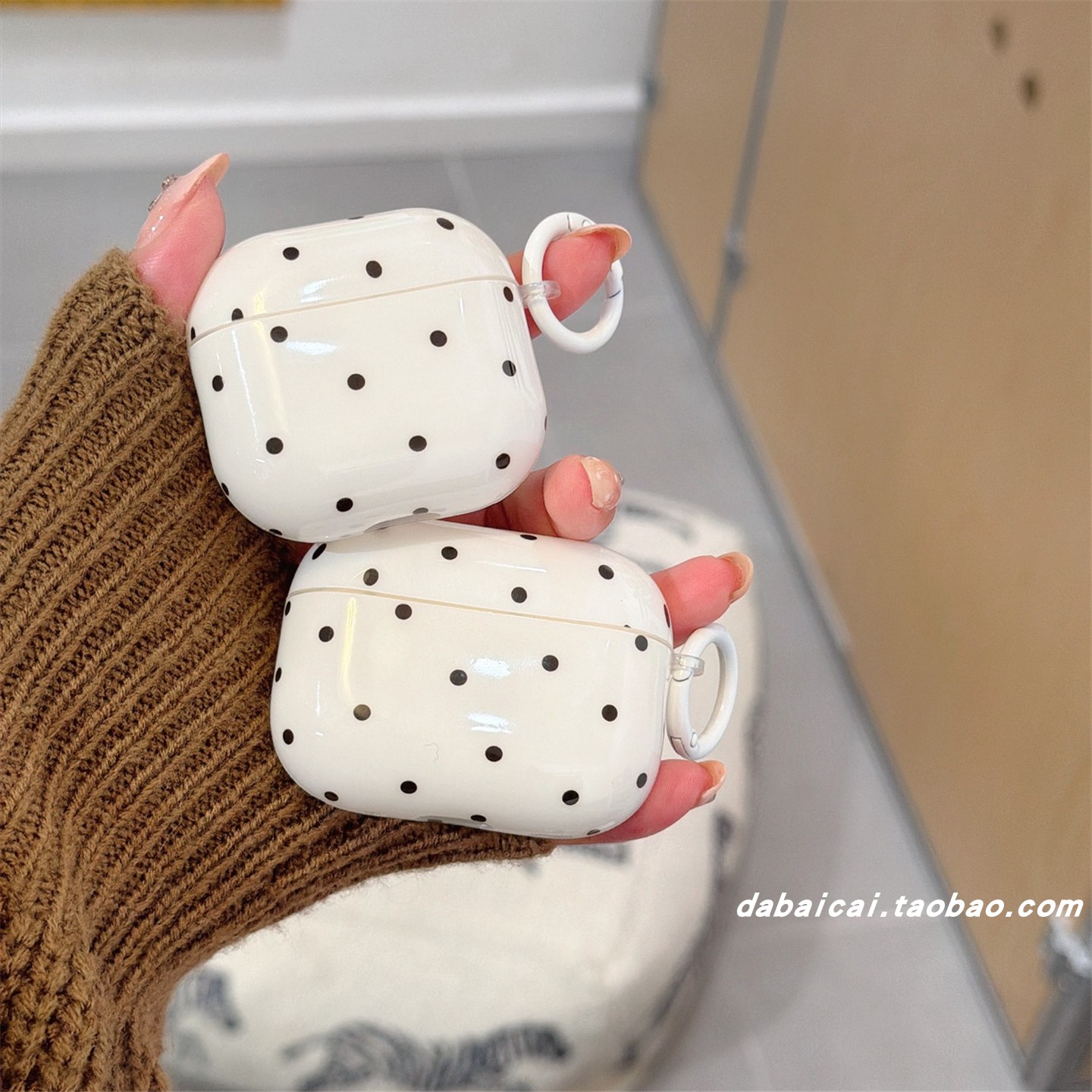 airpods4耳机套韩系简约满屏波点