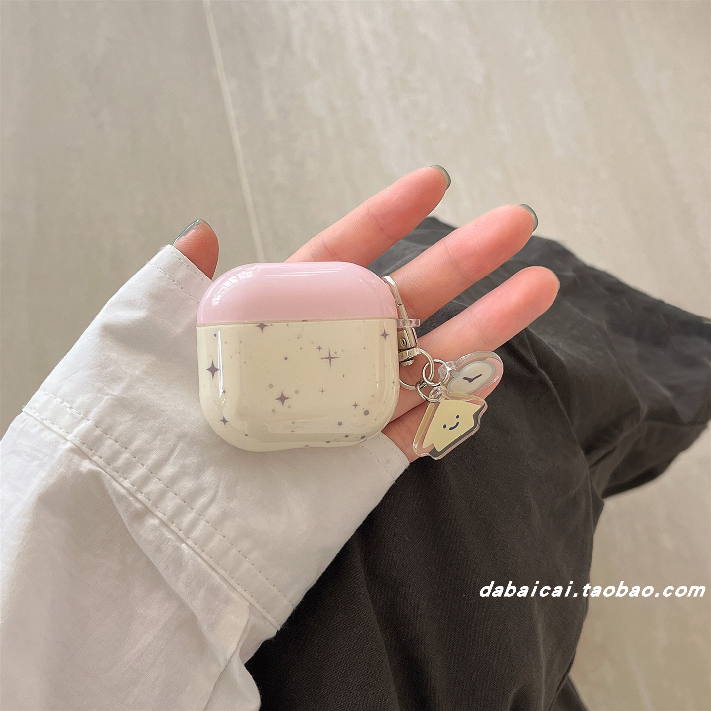 airpodspro2耳机套撞色满屏星星