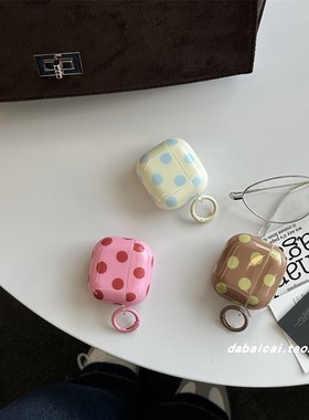 ins韩系紫色立体花朵适用airpods4耳机套pro3新款airpodspro2保护套3代苹果无线蓝牙三代airpods1/2防摔二代
