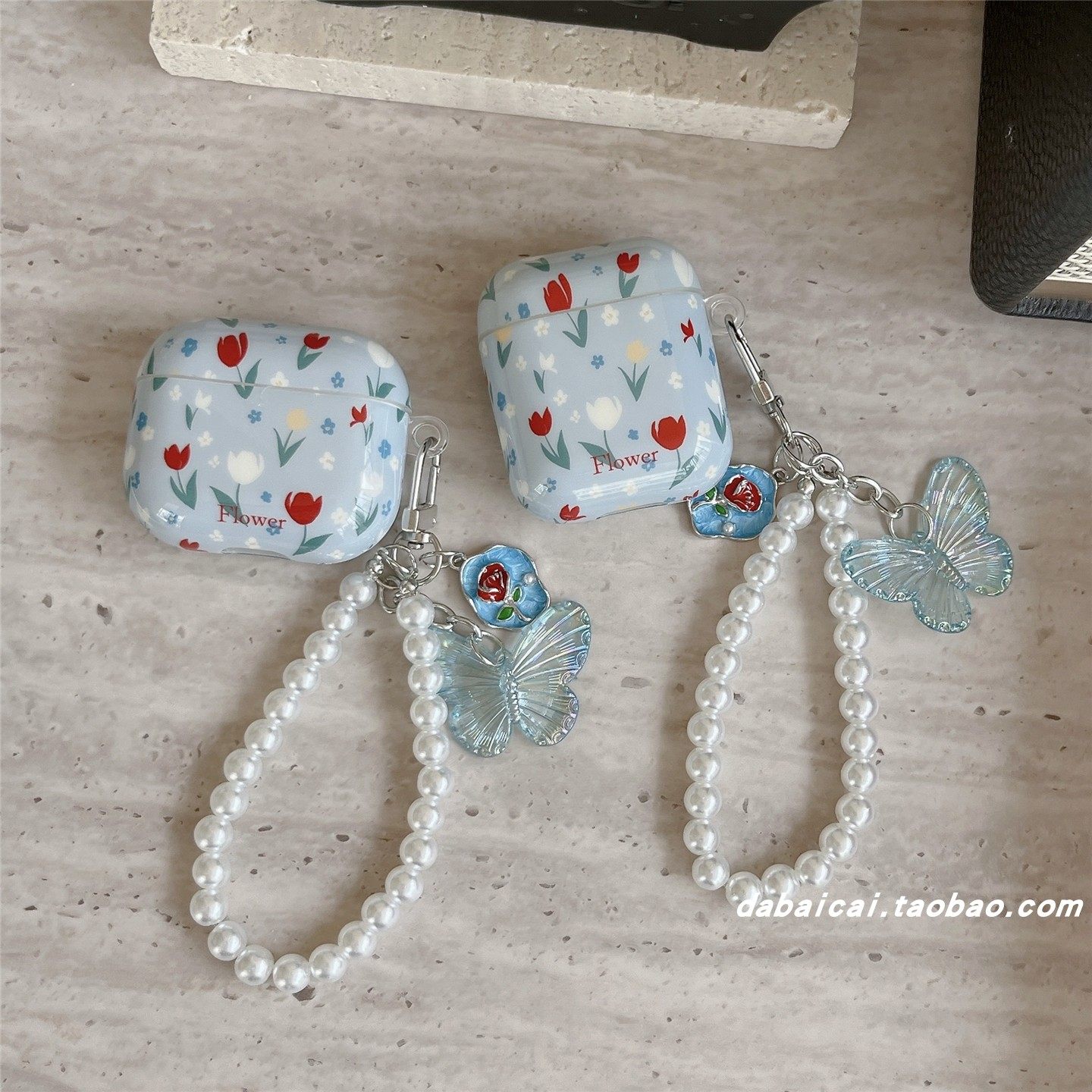 ins红白郁金香花朵适用airpods pro3耳机套4代无线蓝牙苹果airpods1/2代耳机壳pro新款3代pro2防摔保护套韩系,3C数码配件,耳机保护套,淘宝优惠券,粉丝福利购,淘宝优惠卷