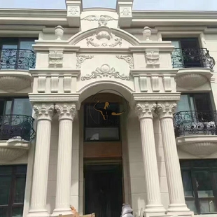 新疆卡拉麦里金石雕阳台柱罗马柱大理石园林景观小区门柱柱基柱子