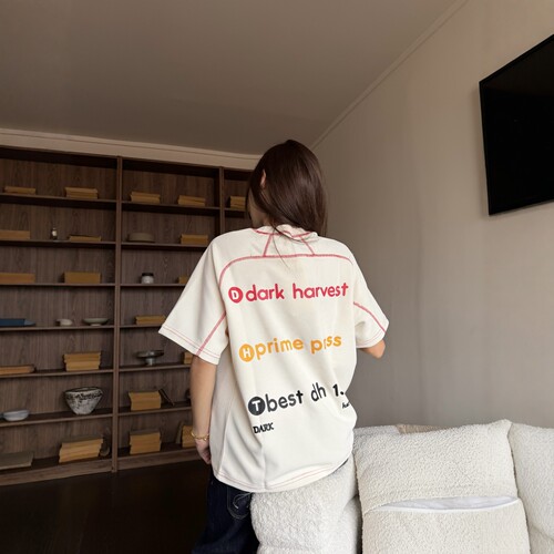 DHSS复古哈苏线华夫格情侣T恤