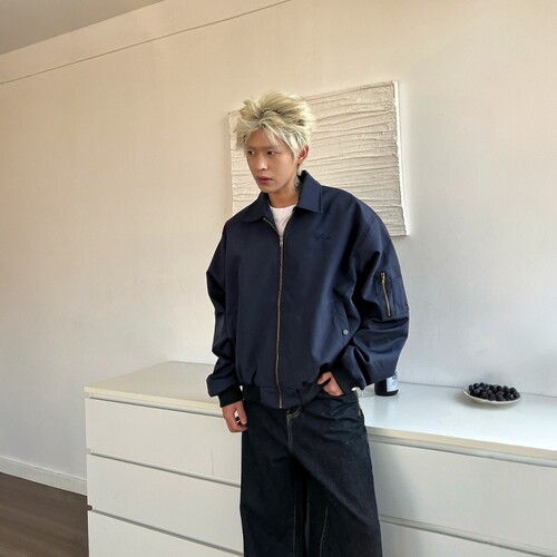 美式复古cleanfit飞行夹克外套
