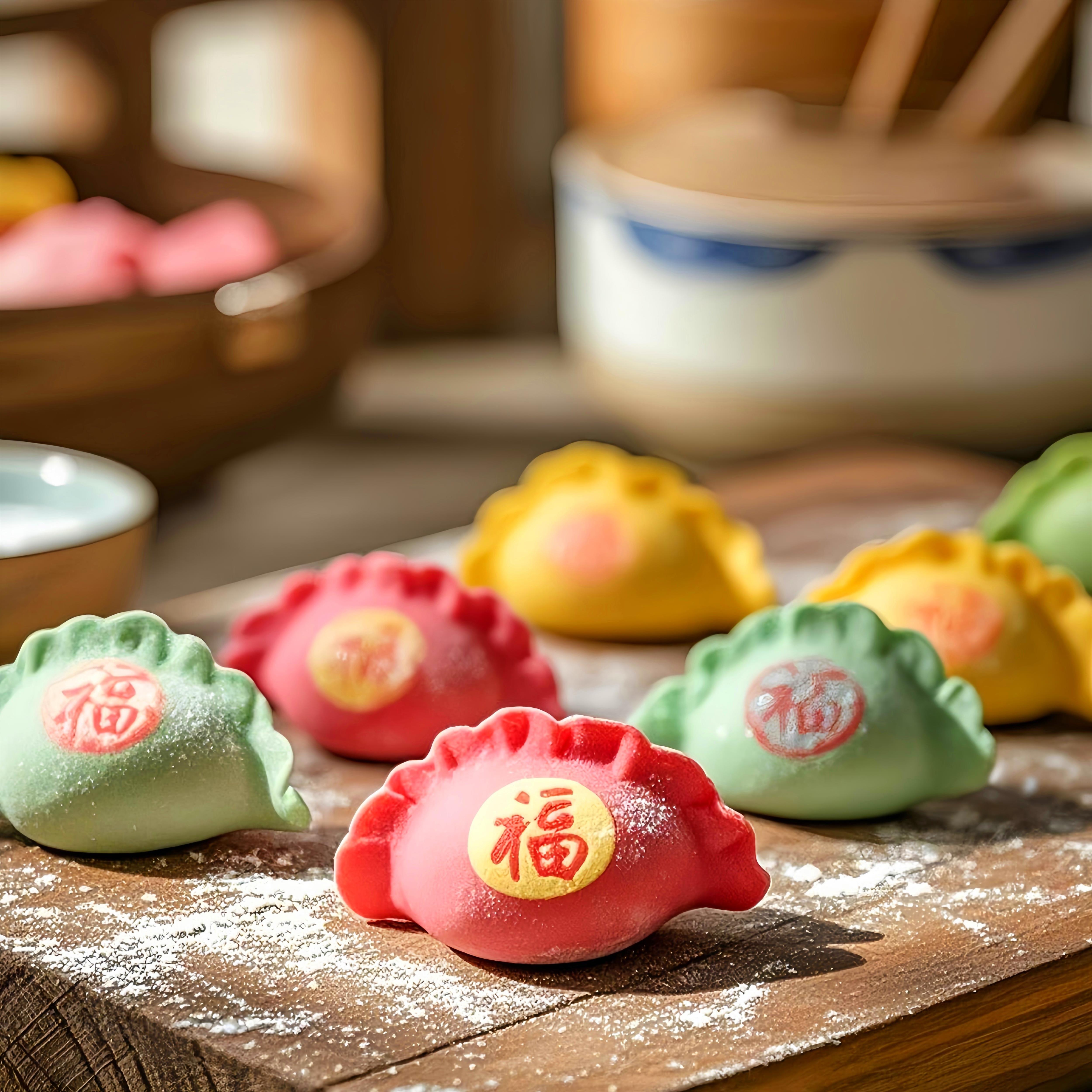 饺子印章福字食品级diy模具福禄寿喜家用新年包饺子喜庆馒头糕点