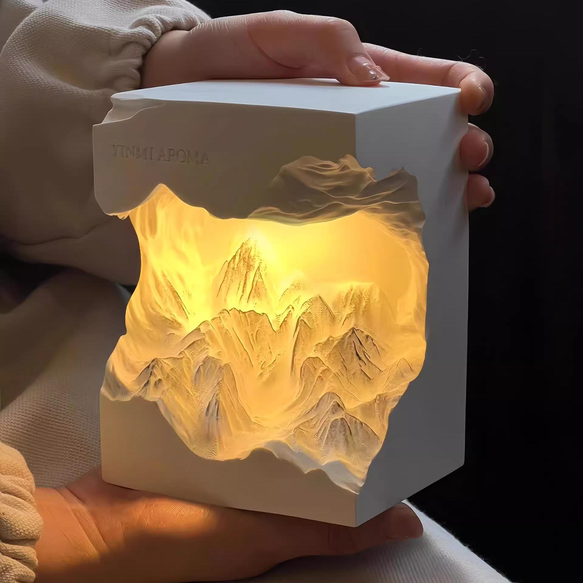 生日礼物女生闺蜜实用的高级感日照金山香薰小夜灯520情人节礼物