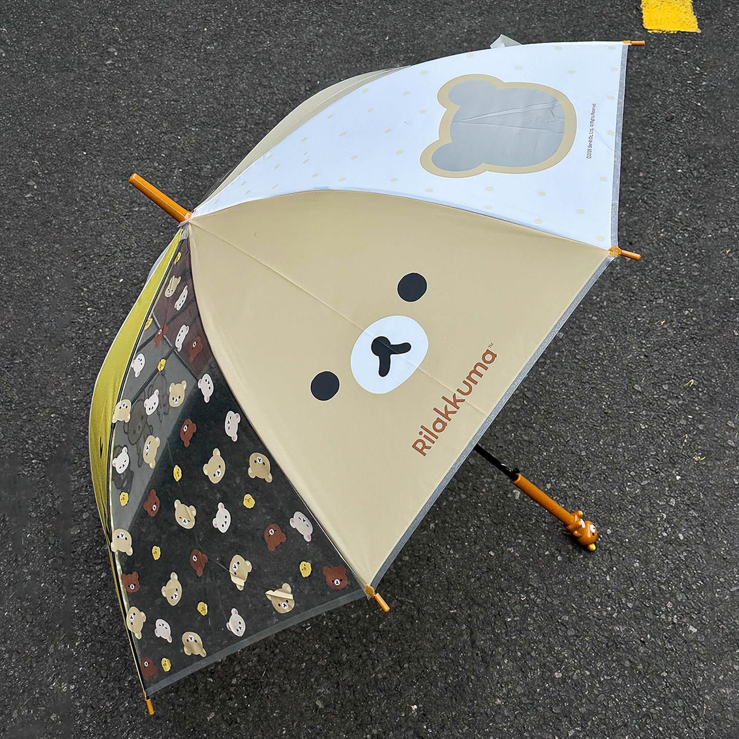 轻松熊雨伞三福同款长柄透明伞加大加厚加固女生高颜值雨伞2026新图片